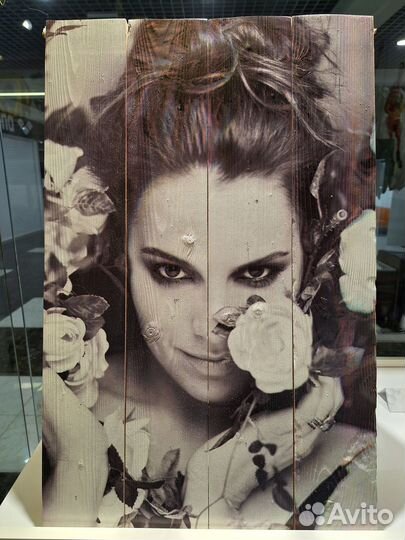 Фото на досках, картина на досках. хороший подарок