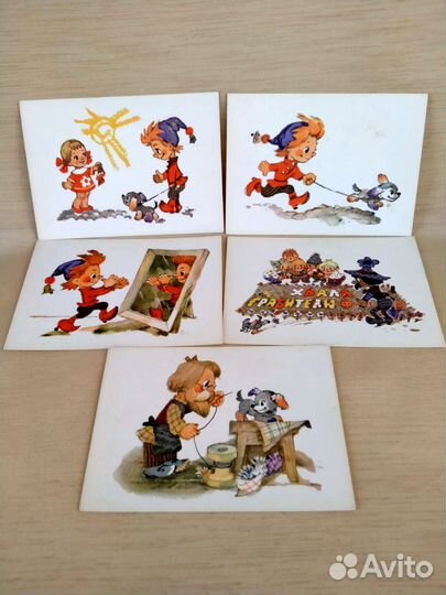 Набор открыток Приключения Петрушки