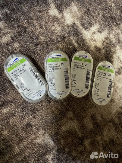 Линзы контактные -1,25