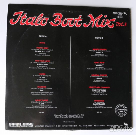 Dieter Bohlen, Italo Mix Vol 8 LP Original