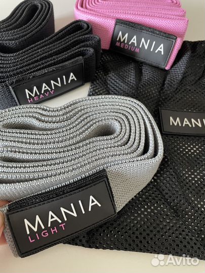 Тканевые фитнес резинки mania (новые)
