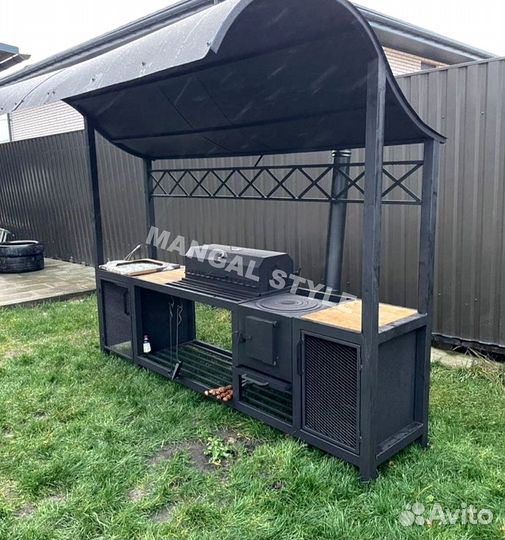 Мангал с крышей