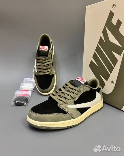 Travis Scott x Nike Air Jordan 1 Low “Black Olive”