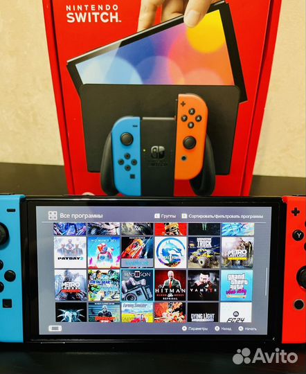 Ппрошитая Nintendo Switch Oled + Множество Игр