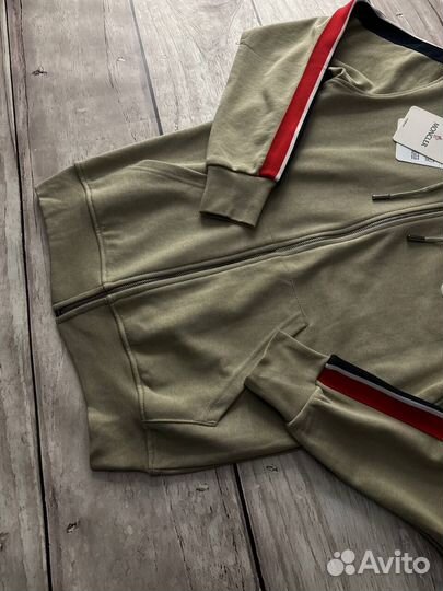 Зип худи Moncler бежевый люкс