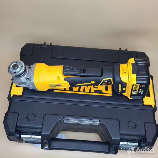 Аккумуляторная ушм Dewalt 24 В, 125 мм, 2 АКБ