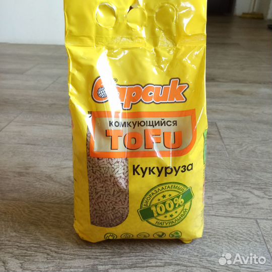 Наполнитель для кошачьего туалета тофу
