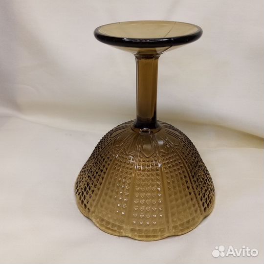 Вазочка Неман Дымчатое Коричневое Стекло