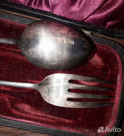 Набор Эгоист + солонки серебро 925пр Англия