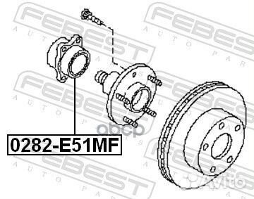 Ступица колеса перед прав/лев 0282-E51MF