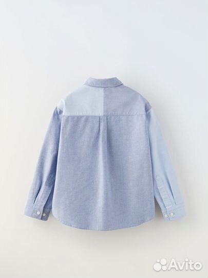 Рубашка zara оксфорд в стиле Пэчворк