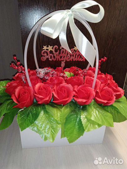 Розы из мыла