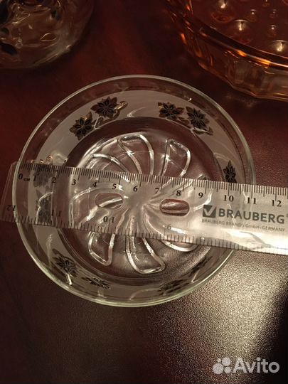 Вазы конфетницы, цветное и простое стекло