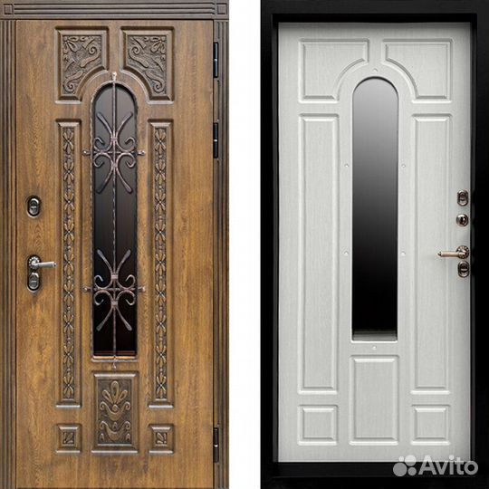 Входная дверь с терморазрывом/ с ковкой/ с окном