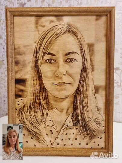 Выжигаю портреты на дереве по фото