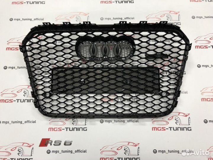 Решетка на Audi A6 в стиле RS6 кузов С7 дизайн 2.1