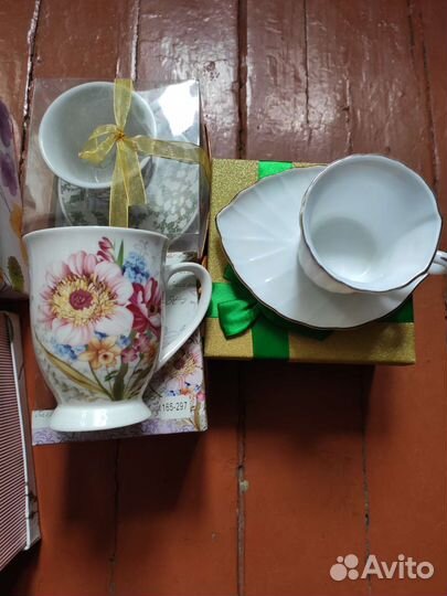 Бронь. Чайная пара, чашка с блюдцем