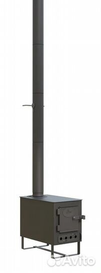 Печь отопительная походная буржуйка для палатки