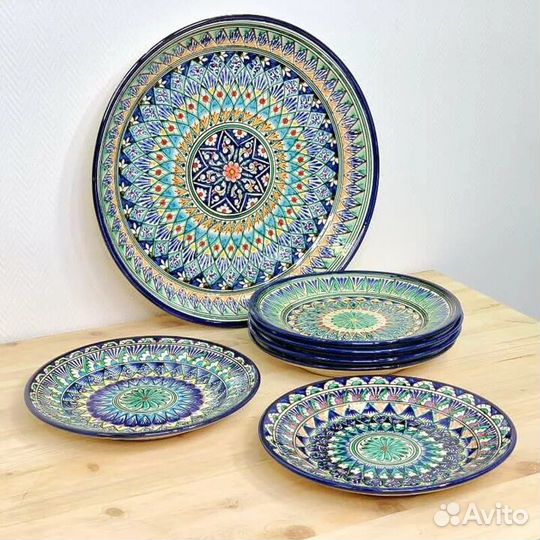 Узбекская Посуда керамика Ляган,чайник пиала