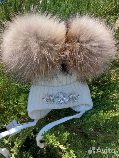 Шапка и шарф мо стразами