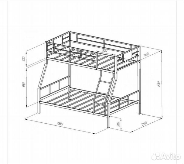 Двухъярусная кровать бу