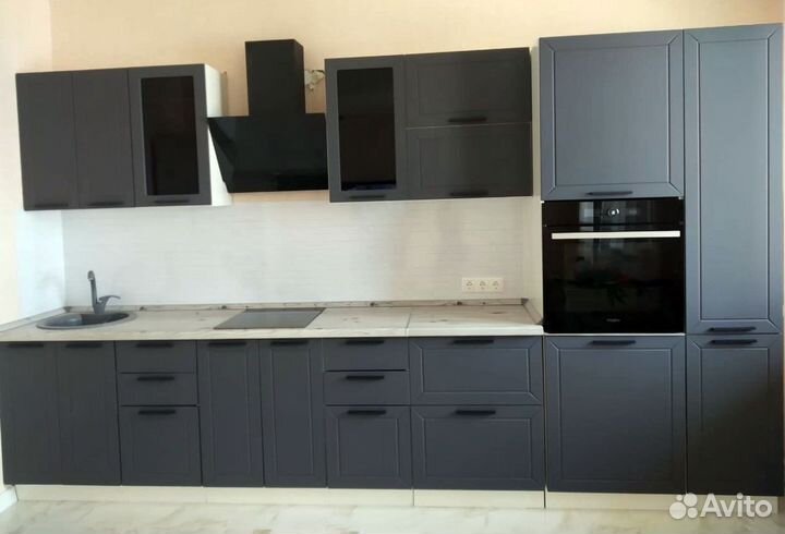 Кухня модульная новая серая