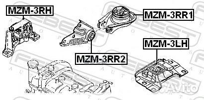 Опора двигателя mazda 3 03-08 задняя MZM3RR2