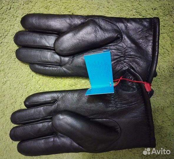 Перчатки мужские утеплённые новые,кожа, размер 12
