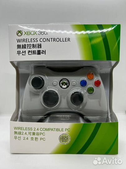 Джойстик Xbox 360 белый беспроводной