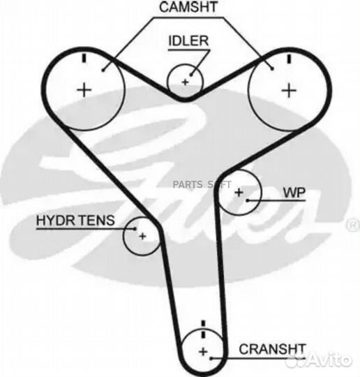 Gates T271 Ремень грм toyota land cruiser 90 1996