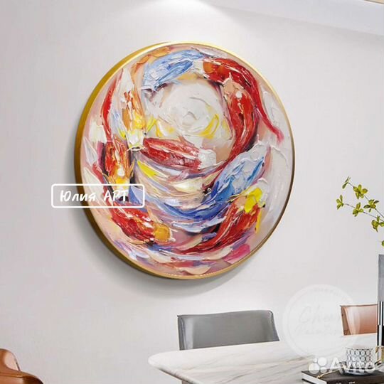 Картина в интерьер абстракция на холсте