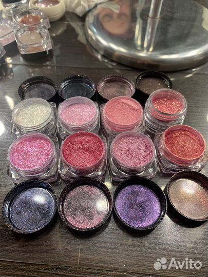Тени для век пигмениы блестки