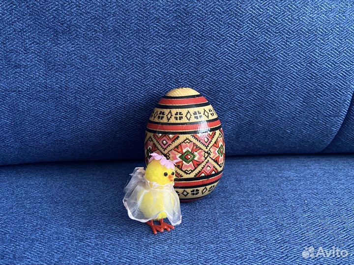 Яйцо деревянное расписное декоративное