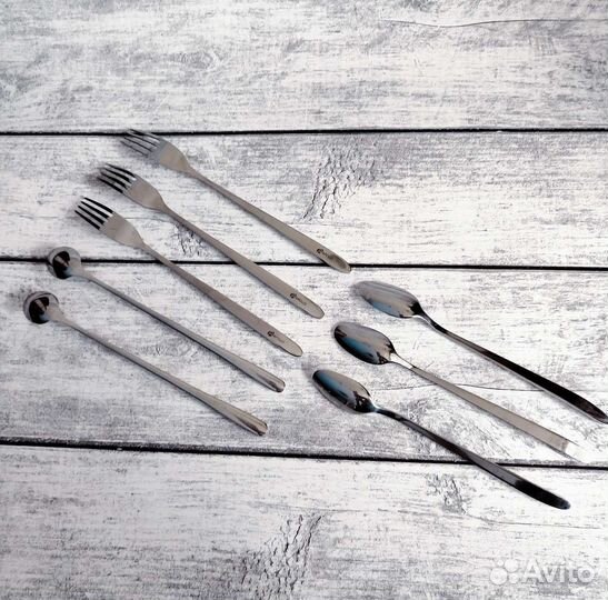 Столовые приборы, ложка для латте, вилка