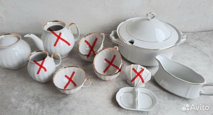 Посуда столовая белая Б/У