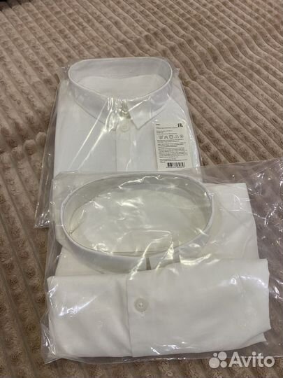 Рубашка белая школьная для мальчика 152