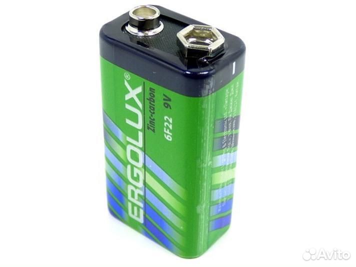 Батарейка Крона 6F22 SR-1 Ergolux Zinc (1шт)