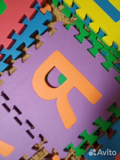 Детский коврик пазл алфавит и цифры