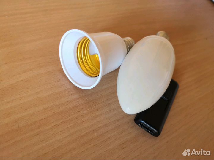 Е14-Е27 адаптер, переходник в цоколь