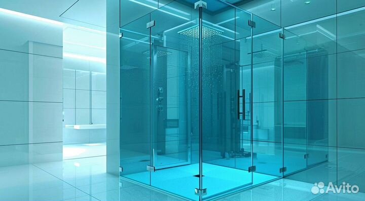 Кабина из стекла