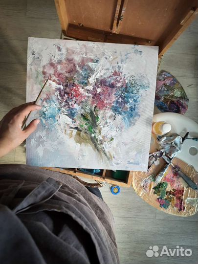 Нежная. Картина маслом 40х40