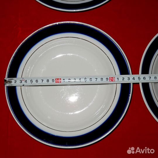 Тарелки 4 шт Кобальт. Чудово. 1958г