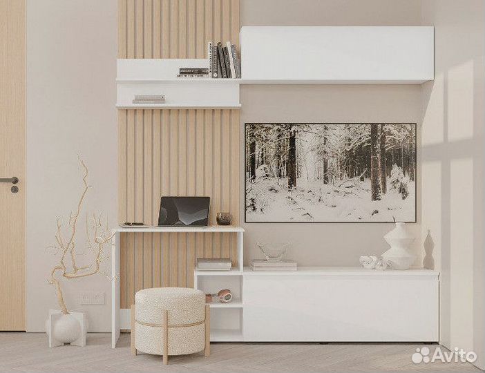 Стенка в гостиную белая