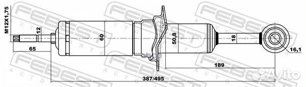 21110-001F амортизатор передний газовый Mazda