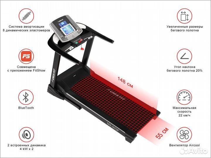 Беговая дорожка unix Fit MX-970F