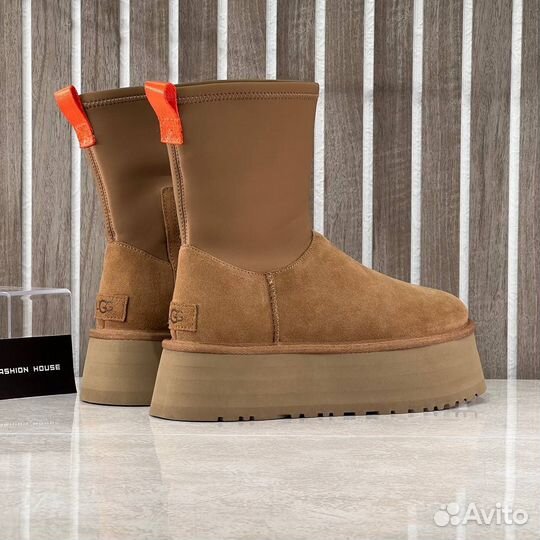 Ugg Dipper Chestnut Угги На Платформе с Резинкой