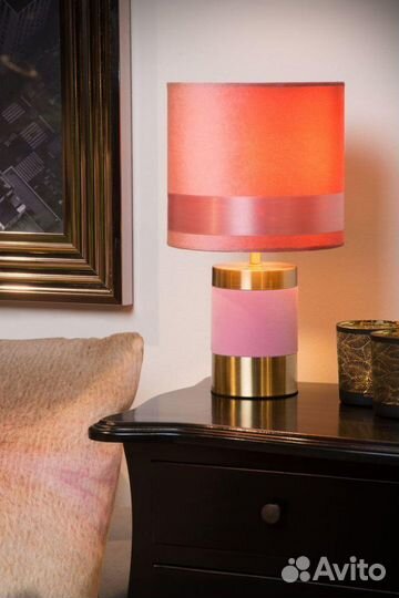 Светильник настольный металлический и текстильный