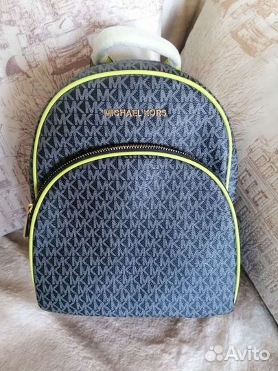 Рюкзак Michael Kors Abbey серый с салатовым