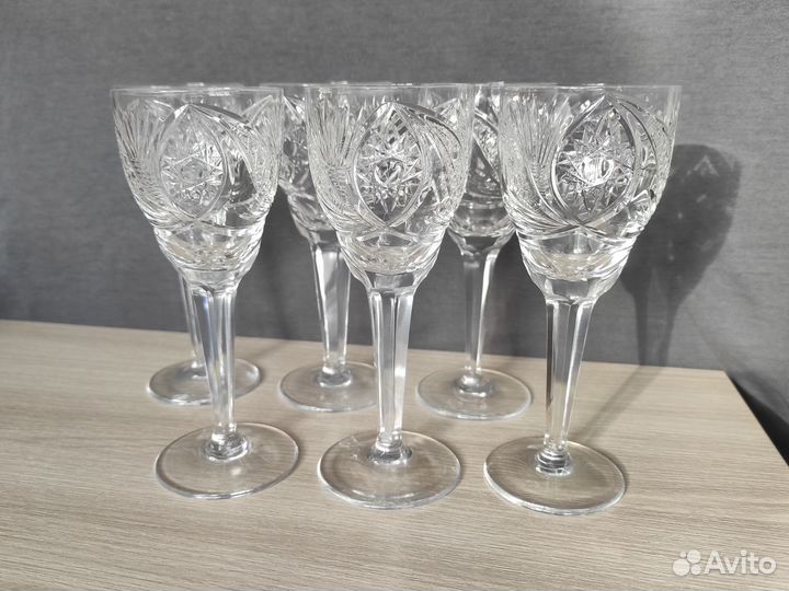 Рюмки 80 мл. (хрусталь СССР) - 6 шт