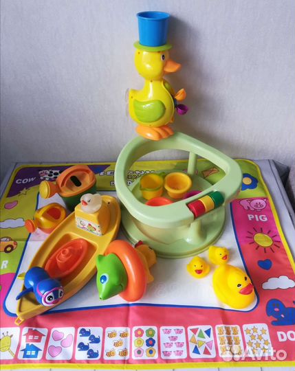 Игрушки для купания Сиденье в ванну Пакет 17 предм